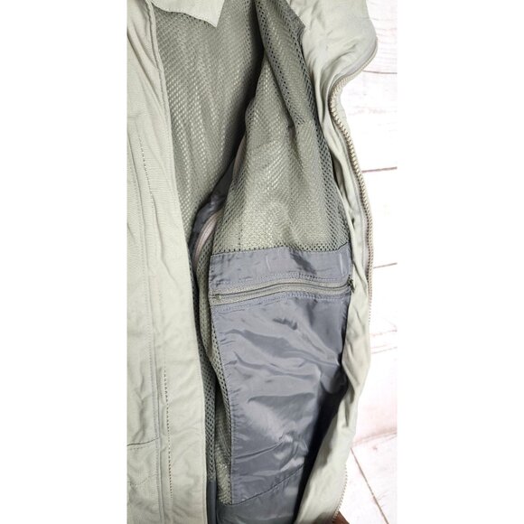 Columbia Sportswear Beige Safari Utility Jacket Multi-Pocket Pop-Out Hood - Picture 14 of 16